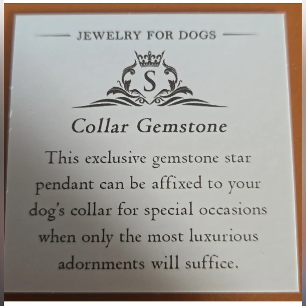 Stella Sophia Pink Star stone collar Pendant jewelry for dogs or cats
